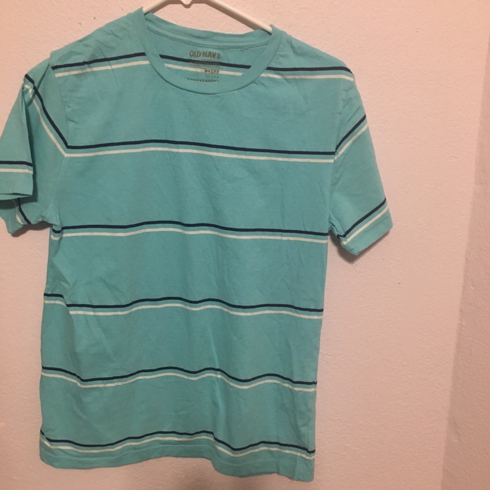 Sm Old Navy striped light blue cotton Tee